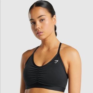 Gymshark RUCHED TRAINING SPORTS BRA - Black